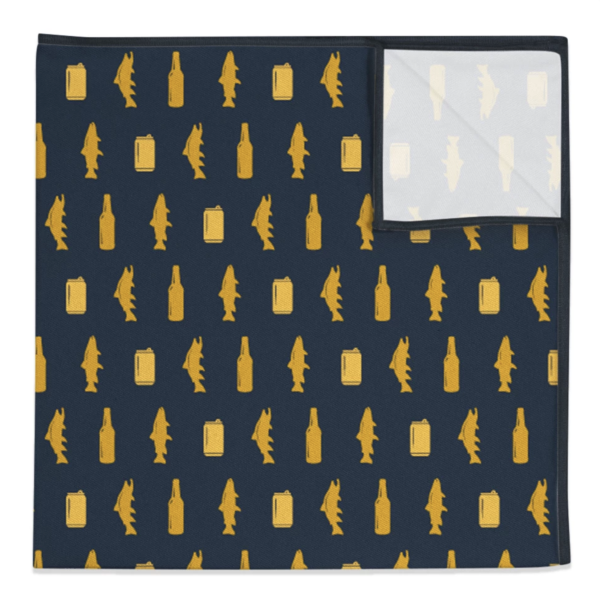 Rep Your Water Trout and Beer Pocket Square